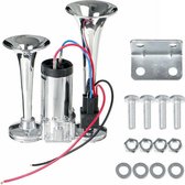 Luchthoorn - Elektrisch - 600db - 12V - 12 Volt - Toeter - Universeel - Compressor - Hoorn - voor auto, vrachtwagen en boot - Claxon