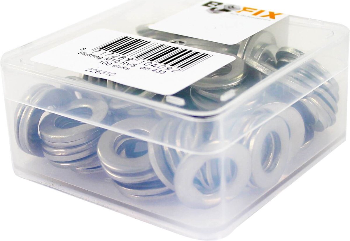 Bofix Onderlegring M10 Rvs (100 Stuks) (226310)