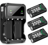 BEBONCOOL batterij voor xbox one, 3x2550 mAh voor Xbox Series X | S / Xbox One / Xbox One S / Xbox One X / Xbox One Elite