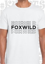 FOXWILD heren t-shirt - Wit - Maat L - Peter Gillis - Massa is Kassa - Grappig - Humor - Quotes - Kwoots