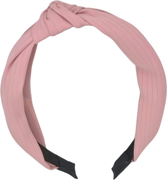 Diadeem - haarband van stof met knoop - roze - kinderen/meisjes/dames |  bol.com
