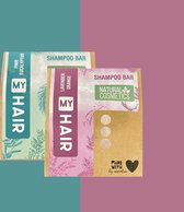 green-goose® Shampoo Bar | 2 Stuks | Lavendel Sinaasappel & Denne Eucalyptus | Met gratis Hennep Biokatoen Zeepzakje