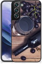 Leuk TPU Backcase Geschikt voor Samsung Galaxy S22 Pro Telefoonhoesje met Zwarte rand Wijn