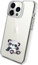 Apple Iphone 13 Pro transparant siliconen hoesje Pandabeertje knipoog *LET OP JUISTE MODEL*