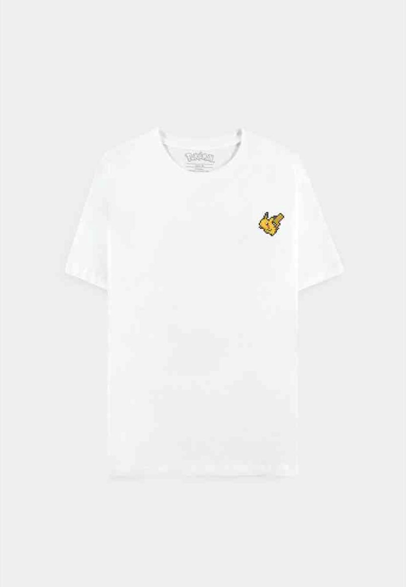 Pokémon - Pixel Pikachu Heren T-shirt - M - Wit