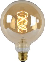 LED Globe Lamp E27 dimbaar - amber - 4 Watt - 2200K -  Ø125 mm - E27 filament - Kooldraad