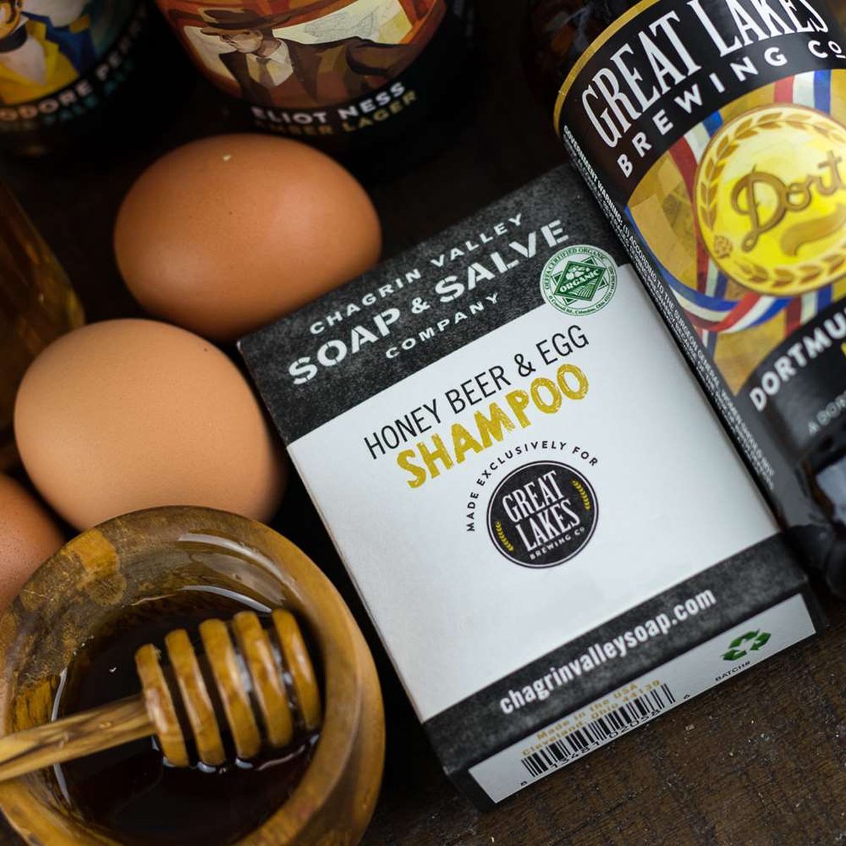 Chagrin Valley Solid Shampoo Bar Honey Beer and Egg