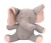 Hand gehaakte pluche knuffel | olifant | grijs | leeftijd 0-8 jaar