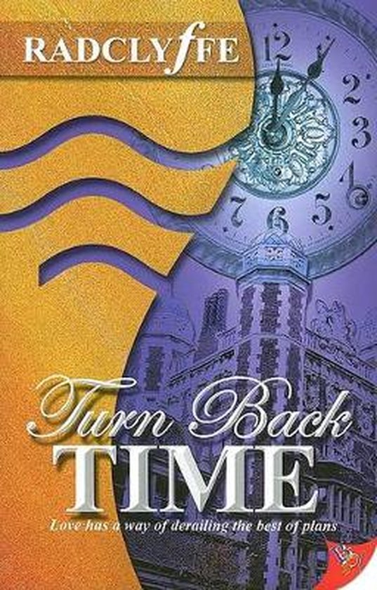 Boekomslag met een klok, gebouw en de tekst "Radclyffe Turn Back TIME".