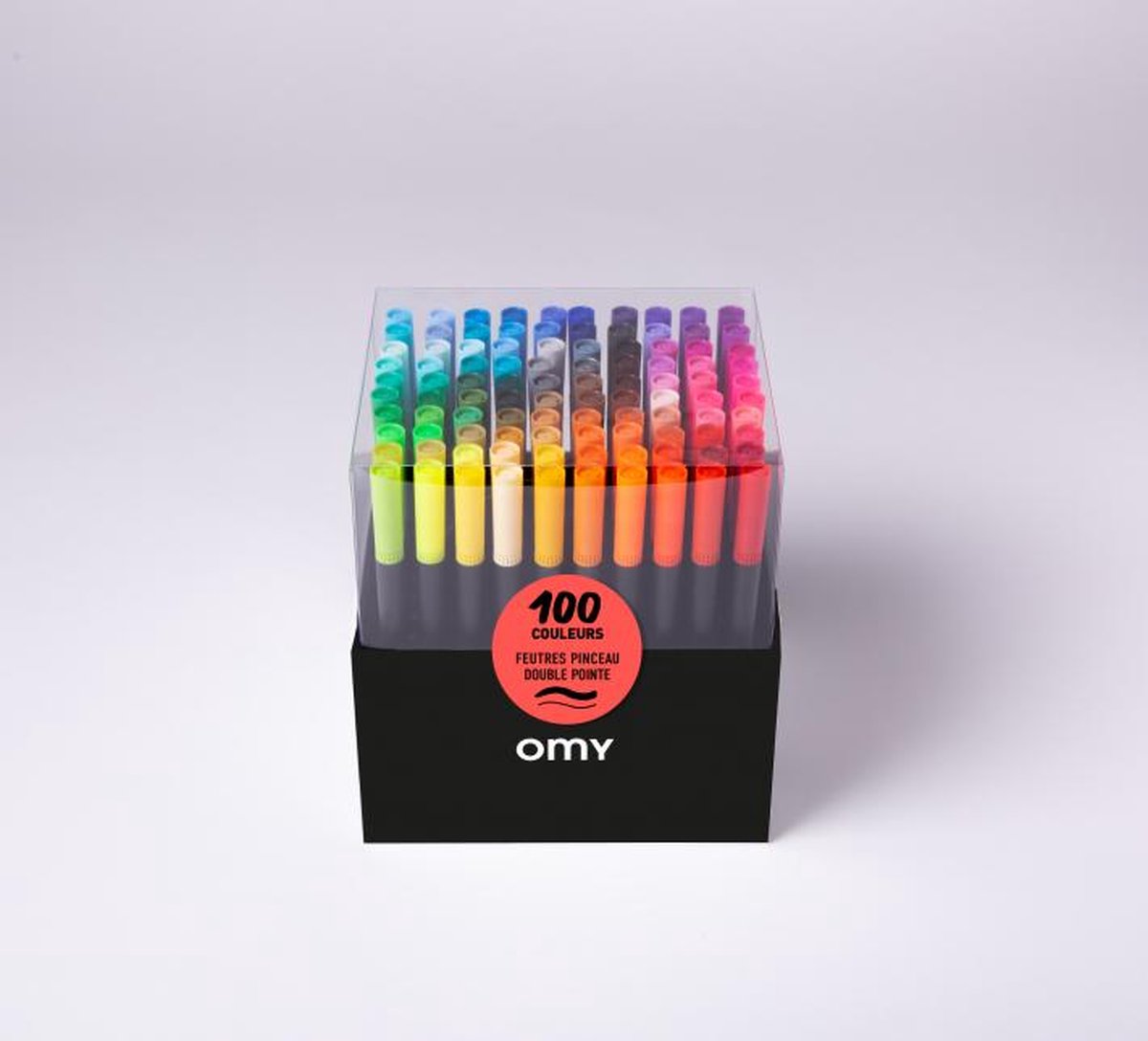 OMY - Stiften - Set van 100 kleuren - Dual Tip - Brush stiften - Dubbelzijdige pencel stiften - Watergedragen - sneldrogend - niet toxisch