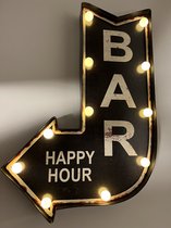 Retro wandbord "Bar" met ledverlichting