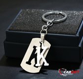 Sleutelhanger Letter K - Cadeau - gift - Naamsleutelhanger