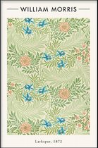 Walljar - William Morris - Larkspur - Muurdecoratie - Poster met lijst