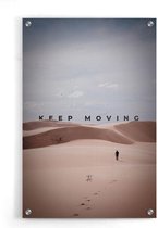 Walljar - Keep moving - Muurdecoratie - Plexiglas schilderij