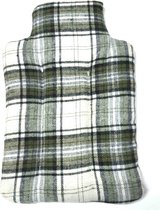 KRUIKVORMIG WARMTEKUSSEN - GEVULD MET KERAMISCHE KORRELS - 2 uur warmte !! - afmeting: 26 x 16 x 2.5 cm. Green Check