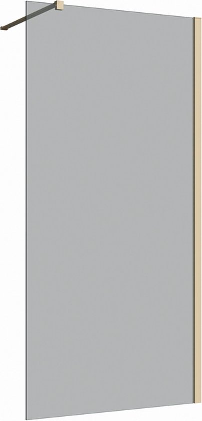 Foto: Inloopdouche 110x200 8mm nano glas mat goud serie silvio rookglas