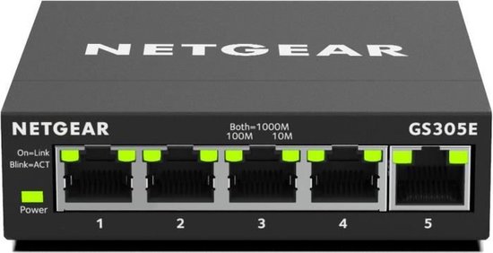 NETGEAR GS305E - Netwerk Switch - Smart managed - 5 Poorten - Netgear