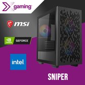 SNIPER Game PC Intel i5 8500, GeForce GTX1650, 16GB, 256GB SSD, 1TB HDD, WiFi + Bluetooth