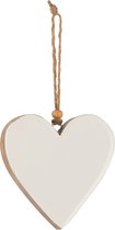 J-Line HANGER HART MANGO HOUT WIT SMALL Set van 2 stuks