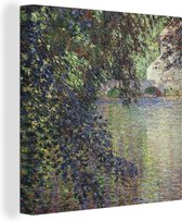 Canvas Schilderij Watermill at Limetz - Schilderij van Claude Monet - 50x50 cm - Wanddecoratie