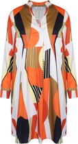 Maxi Blouse Millary - Satijnen Blouse met V-hals - Oranje - One size