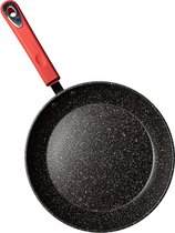 Millvado Rainbow Non Stick Frypan - 9,5" / 24cm Koekenpan - Rood Soft Grip Silicone Handvat