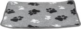 Hundos Vetbed grijs met voetprint Maat M 87 x 56 cmMaat M 87 x 56 cm.