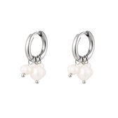 Oorbellen met bungelende parels - Yehwang - Oorbellen - One size - Zilver
