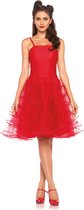 Rode kleed jaren 50 voor vrouwen  - Verkleedkleding - S/M