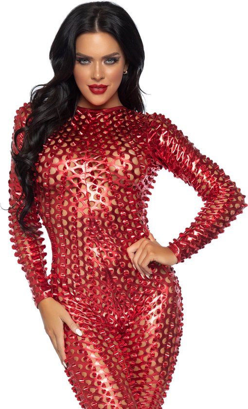Foto: Laser cut metallic catsuit
