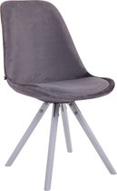 Eetkamer - Bezoekersstoel Sievi Velvet Round legs WE, Donkergrijs