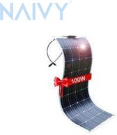 Naivy® Opvouwbaar Zonnepaneel 100W 18V || Oplaadbare Batterij || Met Snellaadfunctie || Duurzaam en Efficiënt || Zonnepaneel Monokristallijn || Flexibele Zonnepaneel ||