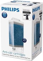 Philips antikalk cassette - 2 STUKS- filter strijkijzer anti kalk cartridge waterfilter - GC019 anti-kalk filter - Geschikt voor alle WardrobeCare-modellen