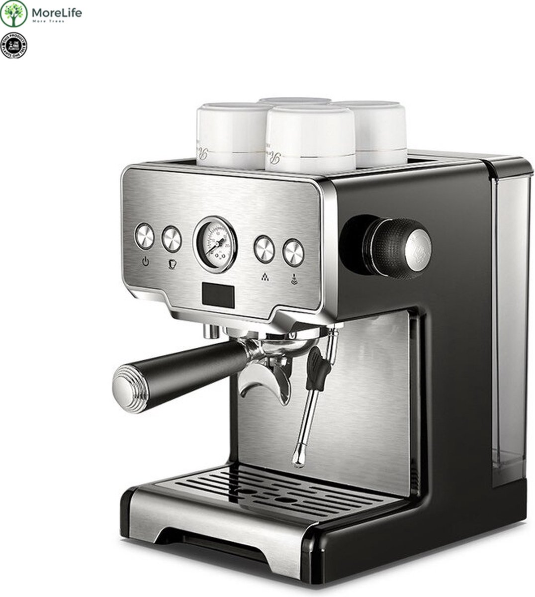 vaak Federaal Rijd weg MoreLife Koffiemachine - Koffiemachine met bonen - Espresso Machine -  Cappuccino... | bol.com