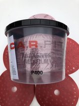 Carfit velcro schuurschijven - P400 - klittenband - red film - multiholes