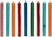 Cactula dinerkaarsen 19,5 cm Bolder 15 stuks- Turquoise - Roze - Oranje - Donkerrood - Blauw - Groen