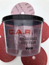Carfit velcro schuurschijven - P800 - klittenband - red film - multiholes