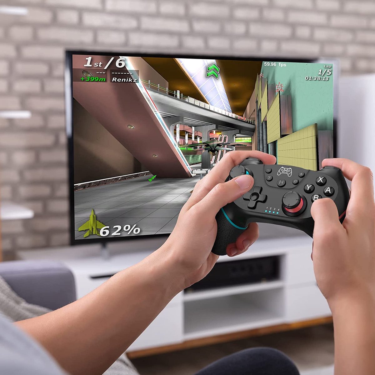 Draadloze Pro Controller Geschikt voor Nintendo Switch / Lite / OLED met Ergonomische Multifunctionele Handvat Gripstand – foto 4