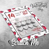 Valentine Scratch Off Print  - 14 Things I Love About You -  Valentijns cadeau - Valentijns dagkaart -  Surprise Kart - Valentijnscadeau voor haar -  Valentijnscadeau voor hem