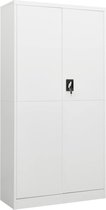 Lockerkast 90x40x180 cm staal wit