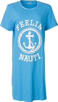 Temptation  Dames Bigshirt nachthemd slaapkleed Licht Blauw TPNGD1808A - Maten: L
