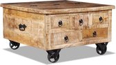 Medina Salontafel 70x70x40 cm ruw mangohout