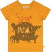 Smitten Organic - 'Safari Big Five Guide' Geel T-shirt met korte mouwen