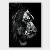 Poster Dark Lion ² - Papier - Meerdere Afmetingen & Prijzen | Wanddecoratie - Interieur - Art - Wonen - Schilderij - Kunst