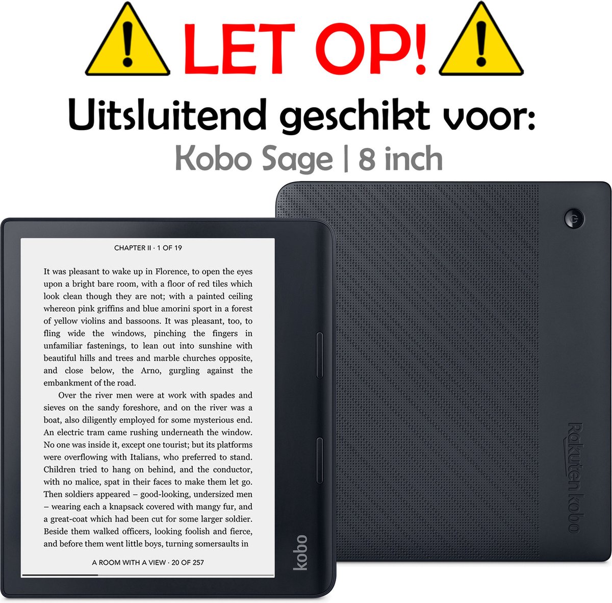 Étui PowerCover pour Kobo Sage - Noir