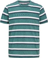 Jack & Jones t-shirt jongens - groen - JORblockstripe - maat 176