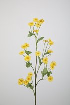 Kunstbloem - Madeliefje - topkwaliteit decoratie - 2 stuks - zijden bloem - geel - 55 cm hoog