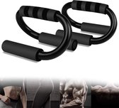 Manino Push-up Steunen -Training Hulp - Fitness Materiaal - Fitnessen - Trainen - Buikspieren Trainen - Geschikt Voor Iedereen - Zwart