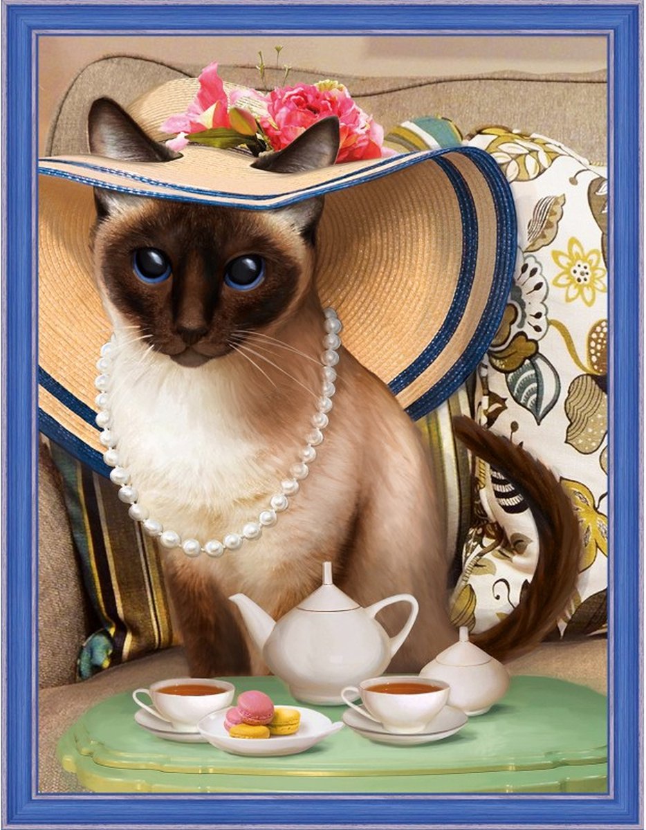 Artibalta Diamond Painting Tea Party Size: 30x40 cm vierkante steentjes