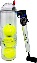 TuboX4 - Crystal (+ Pomp met drukregelaar) tennis- en padelballen